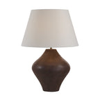 Pontia table lamp by Renwil, ceramic base, warm brown glaze