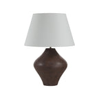 Pontia table lamp by Renwil, ceramic base, warm brown glaze
