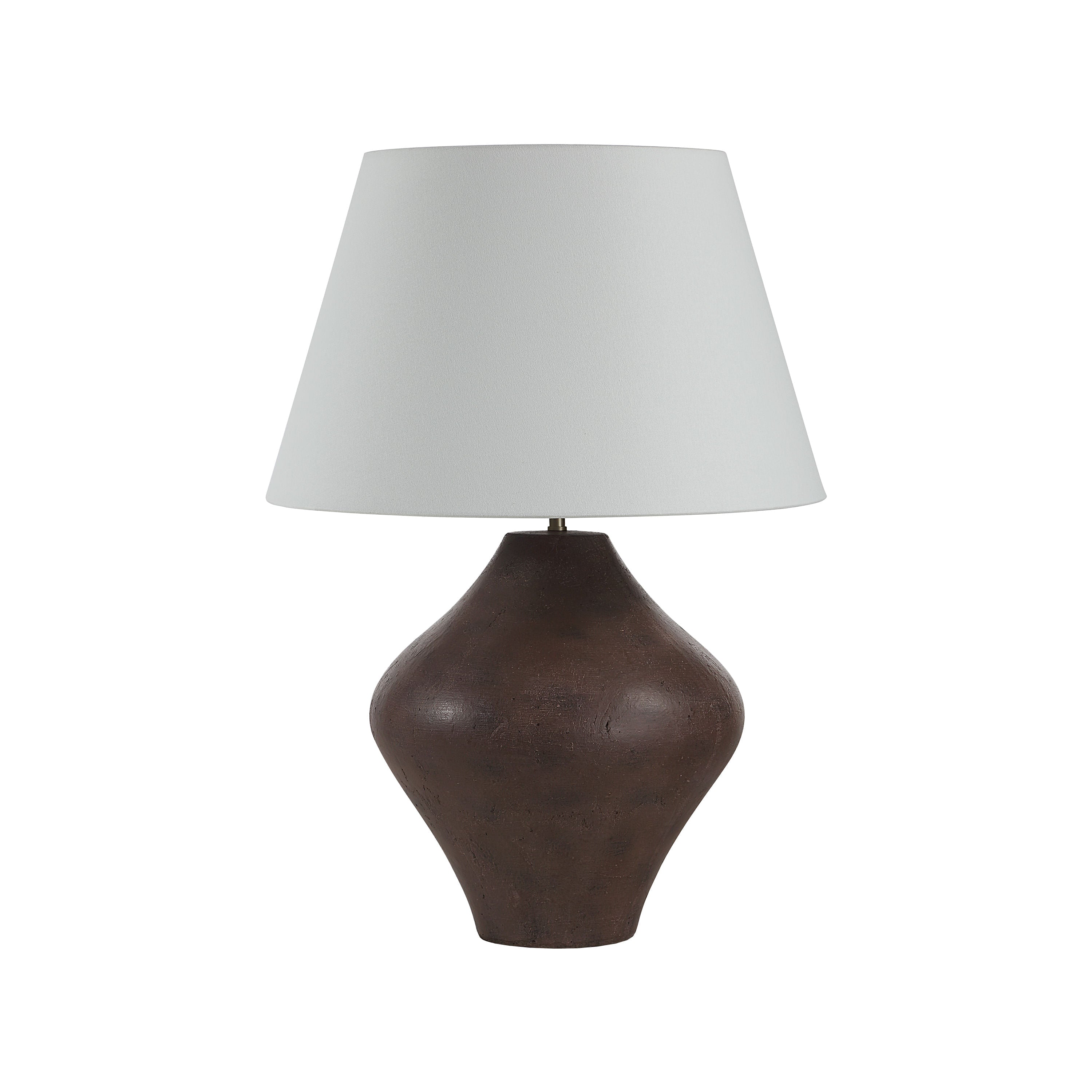 Pontia table lamp by Renwil, ceramic base, warm brown glaze