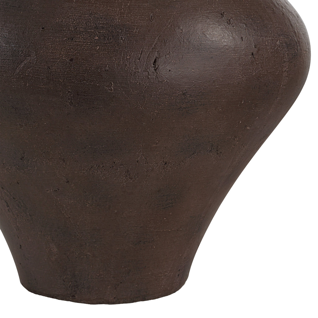Pontia table lamp by Renwil, ceramic base, warm brown glaze