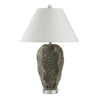 Poppi table lamp by Renwil, resin base, dark green finish