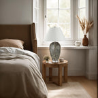 Poppi table lamp by Renwil, resin base, dark green finish