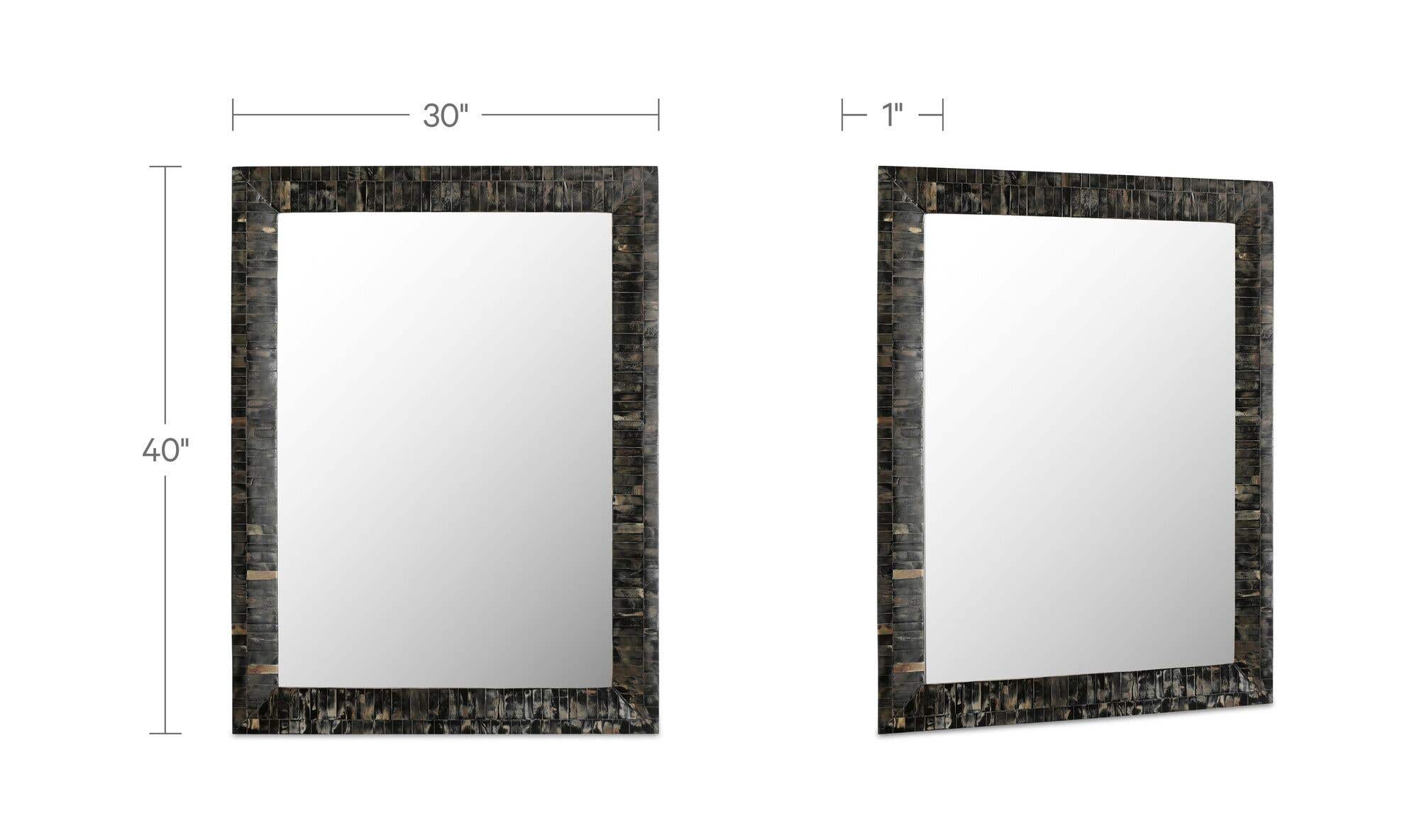 Horn Inlay Avis Mirror