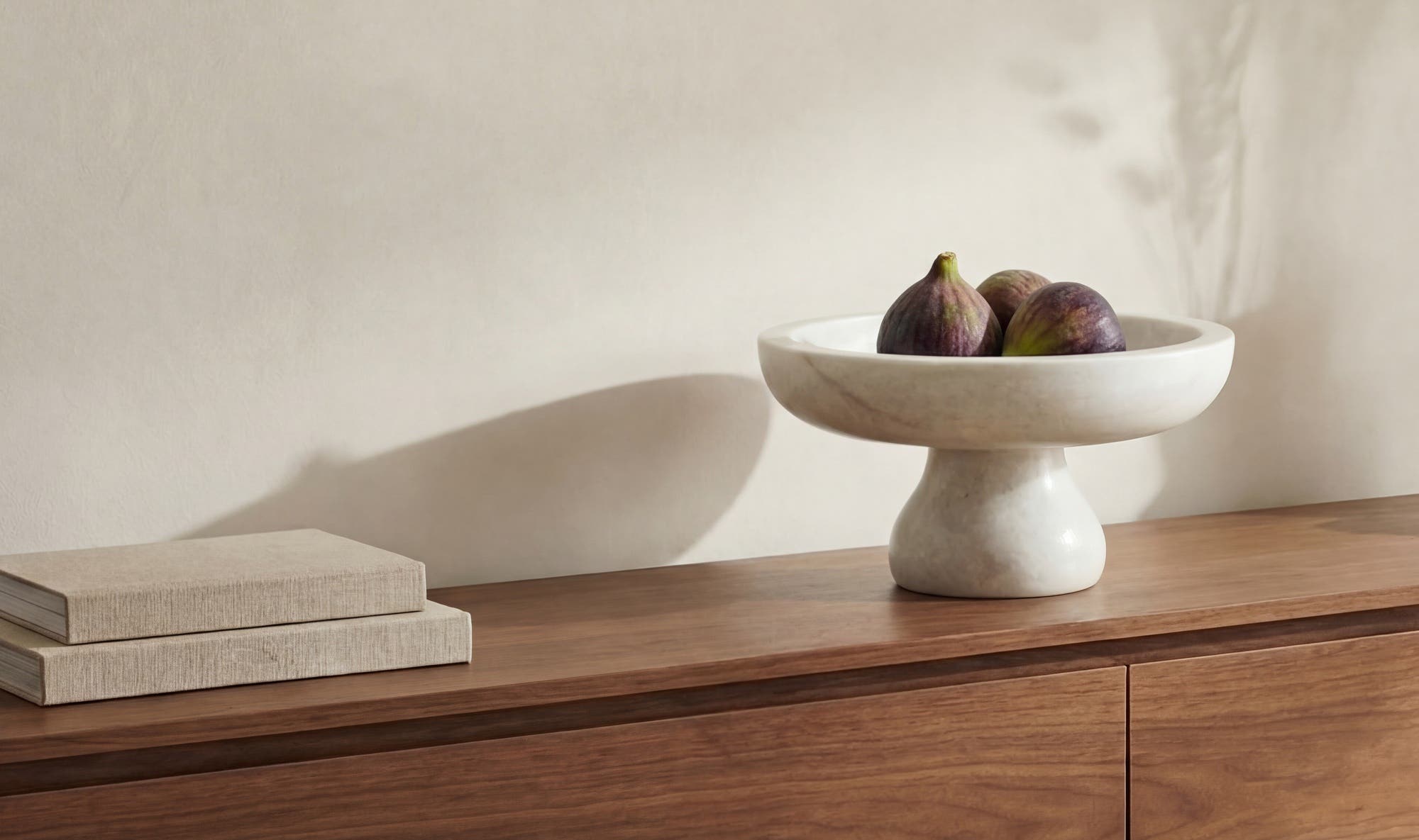 White Marble Palermo Pedestal Bowl
