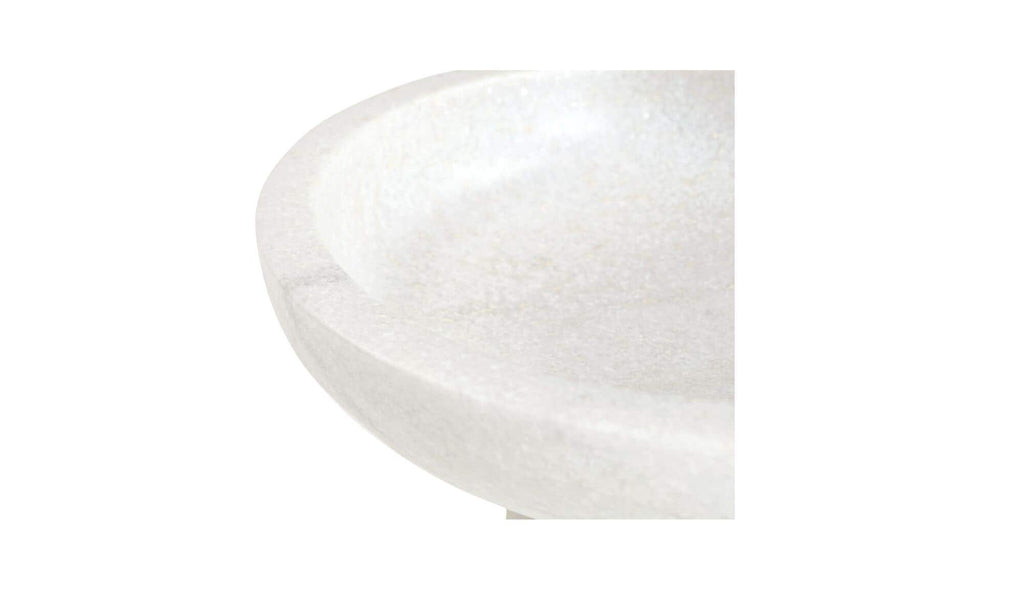 White Marble Palermo Pedestal Bowl