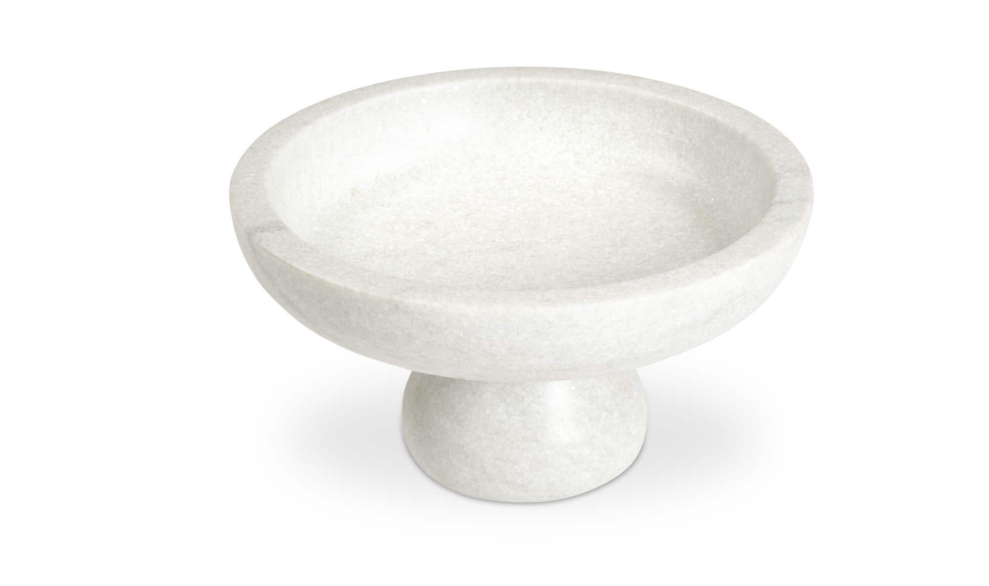 White Marble Palermo Pedestal Bowl