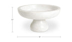 White Marble Palermo Pedestal Bowl