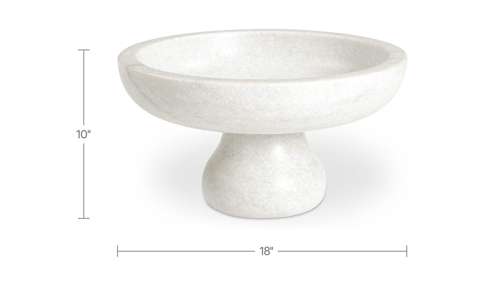 White Marble Palermo Pedestal Bowl
