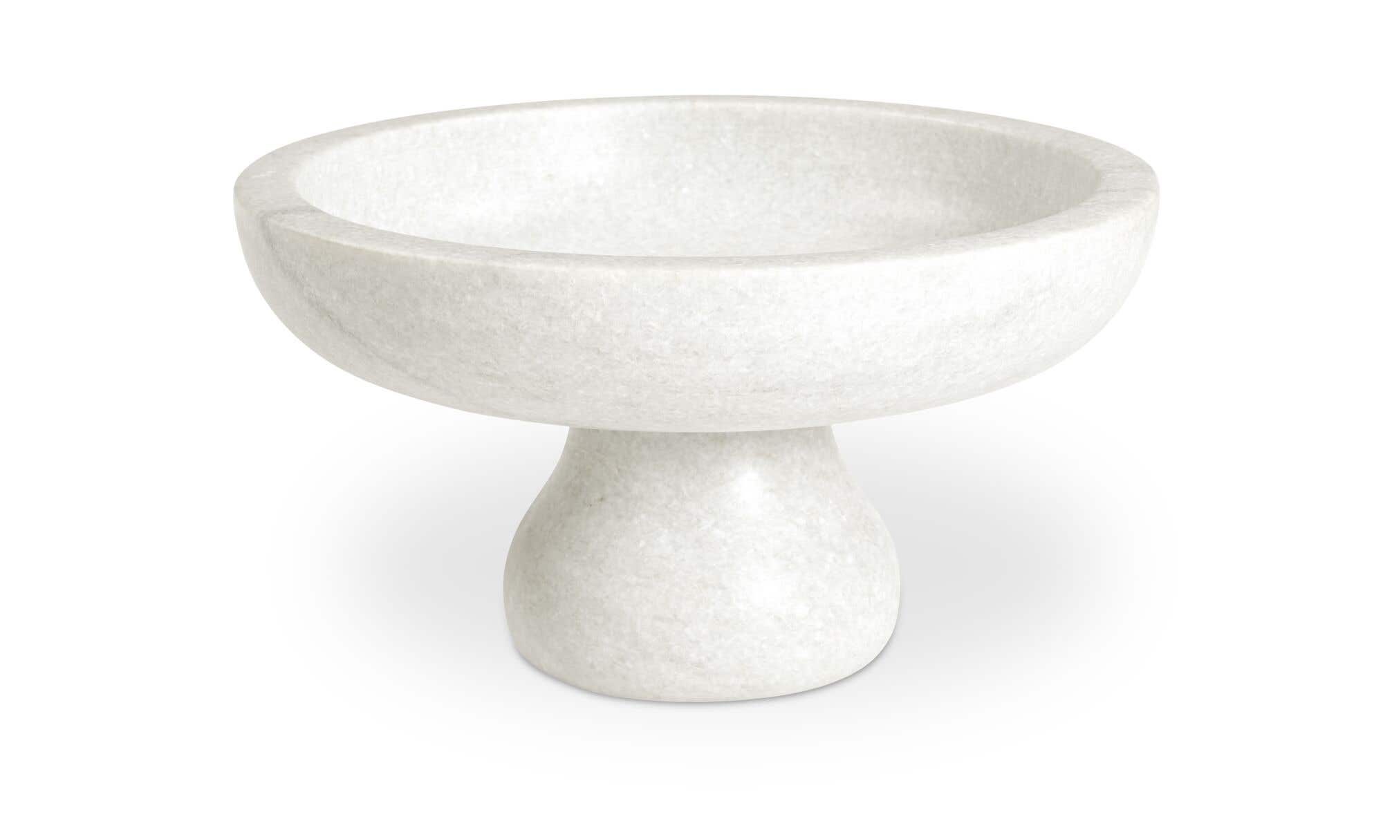 White Marble Palermo Pedestal Bowl