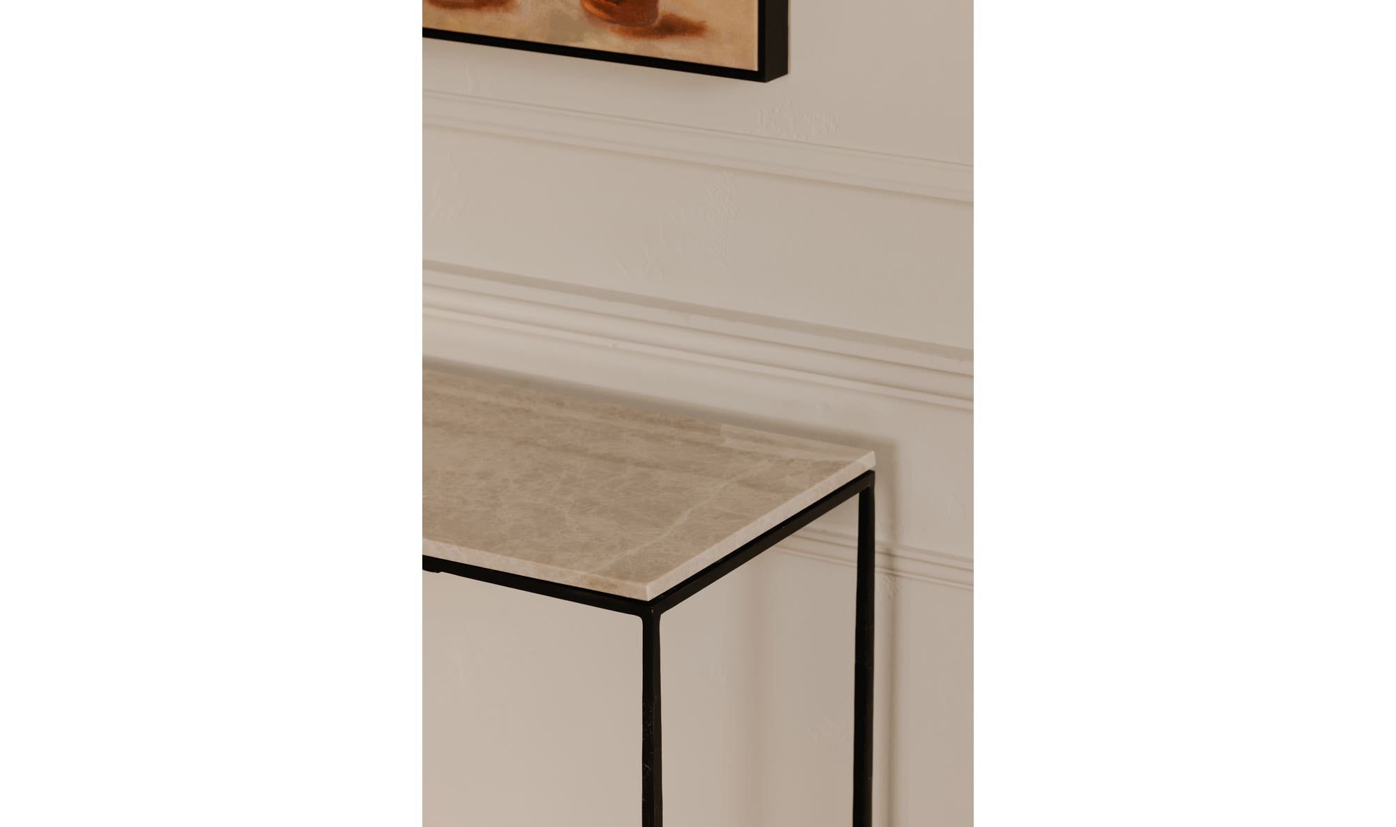 Botticino Marble River Console Table