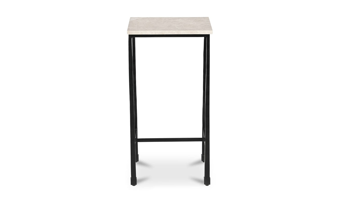 Marble River Side Table Botticino Marble