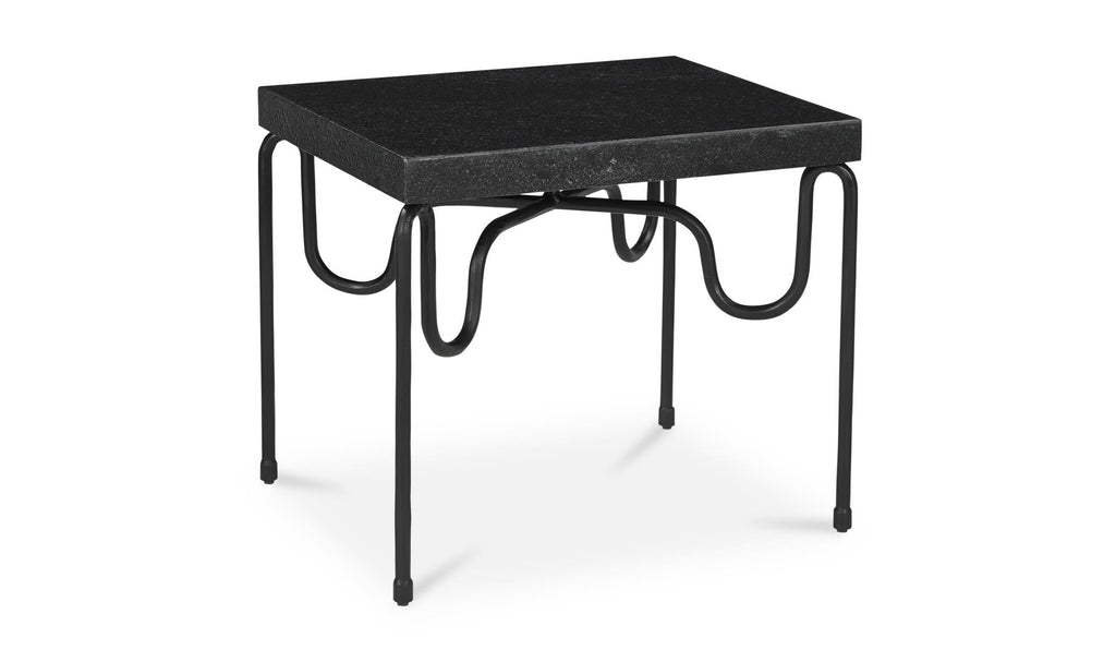 Stone Getty Side Table Black Granite 2