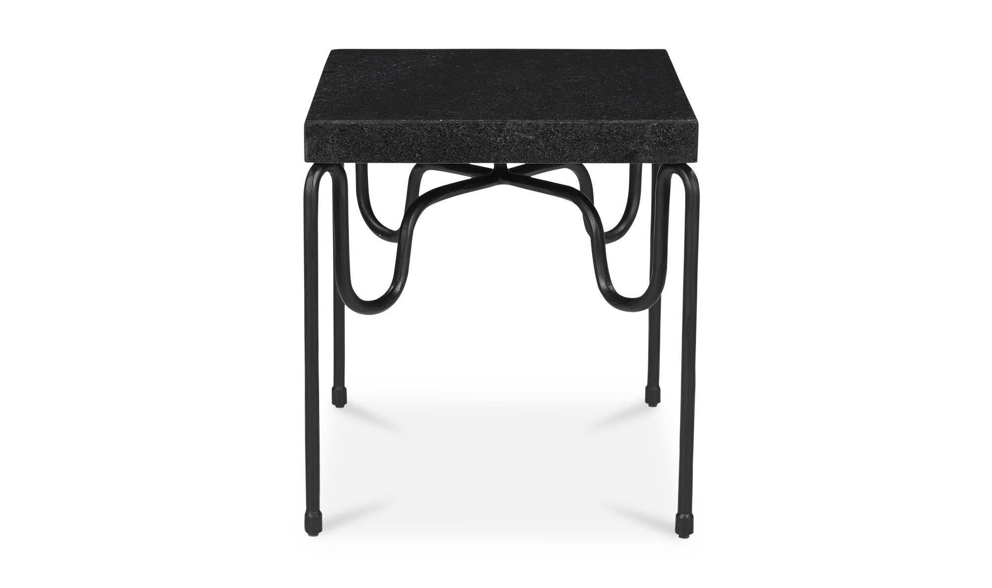 Stone Getty Side Table Black Granite 3
