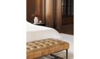 Leather Wyatt Bench, Tan