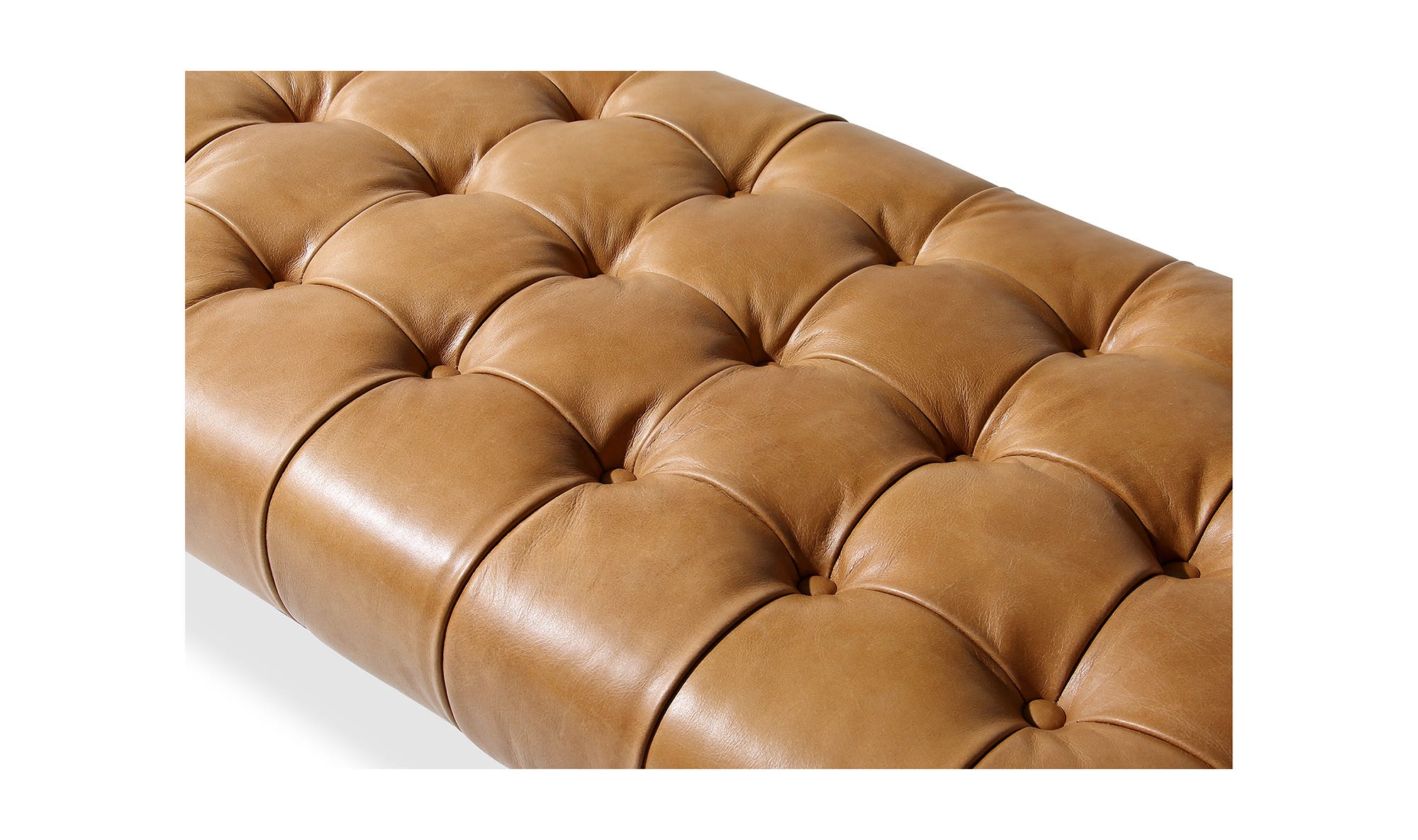 Leather Wyatt Bench, Tan