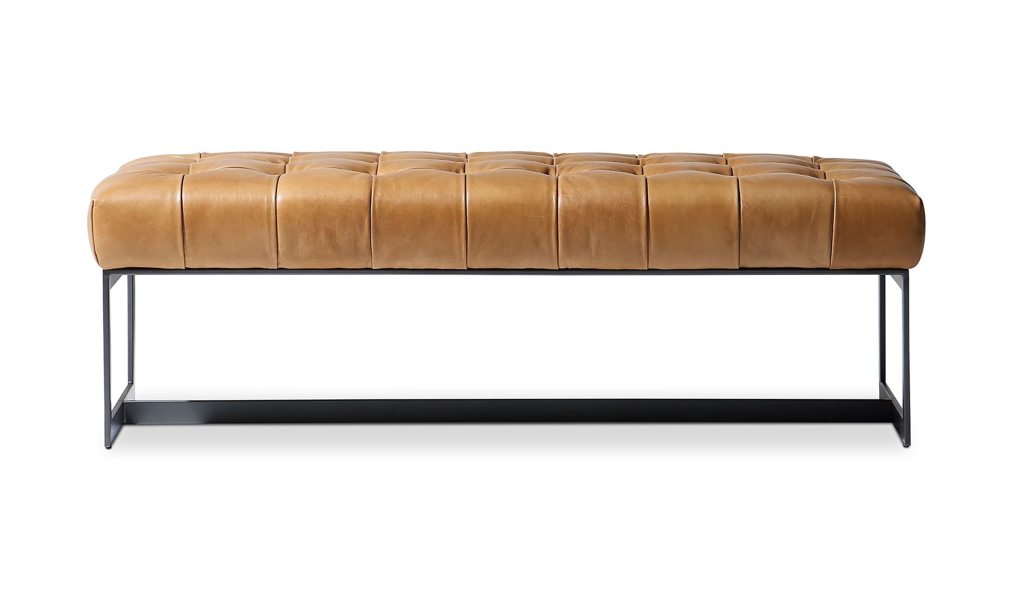 Leather Wyatt Bench, Tan