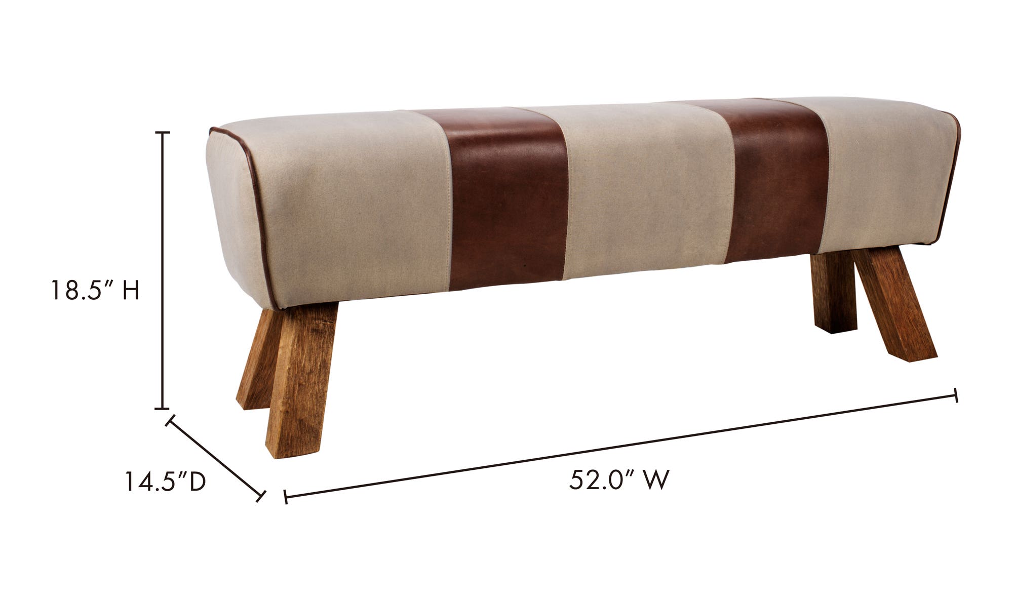 Upholstered Pommel Bench
