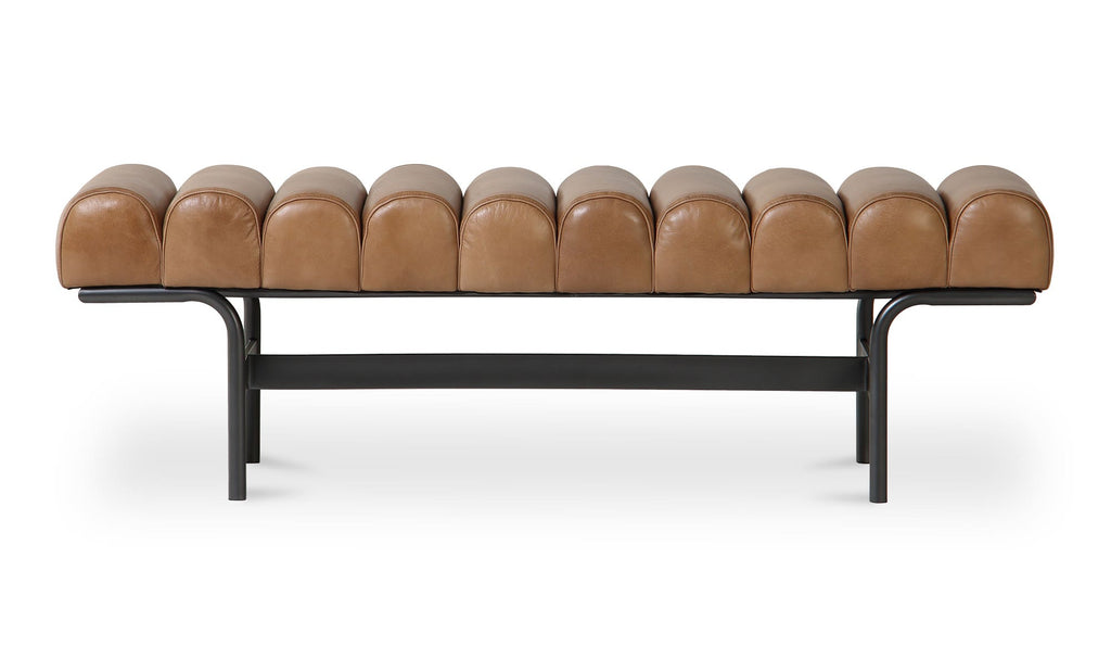 Upholstered Harrison Bench, Tan