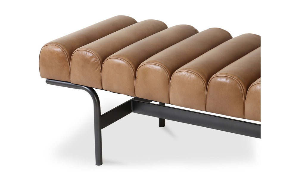 Upholstered Harrison Bench, Tan