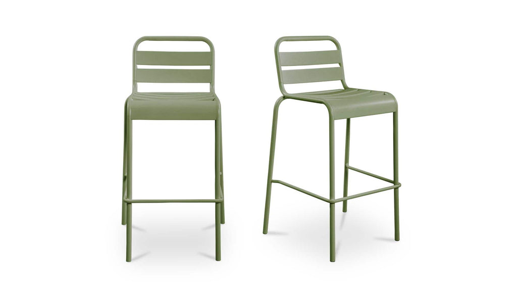 Aluminum Outdoor Kade Bar Stool Green