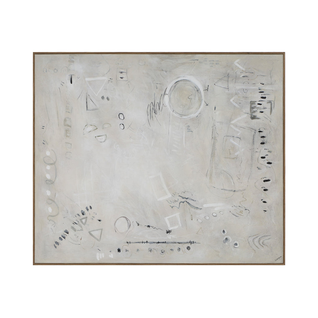 Reims art by Renwil, cotton canvas, medium walnut frame