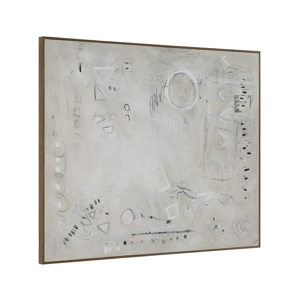 Reims art by Renwil, cotton canvas, medium walnut frame