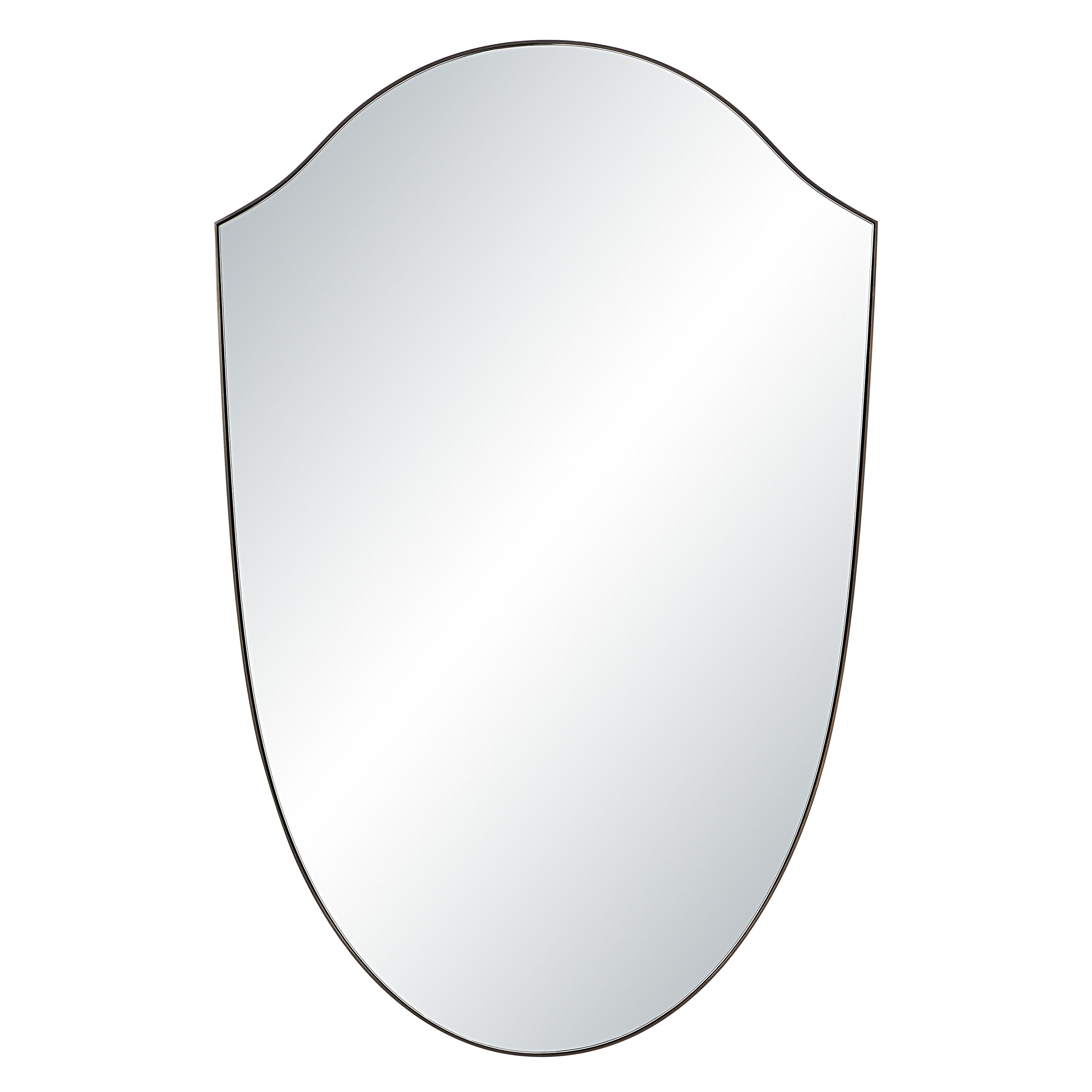 Reims wall mirror by Renwil, stainless steel, brass finish