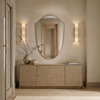 Reims wall mirror by Renwil, stainless steel, brass finish