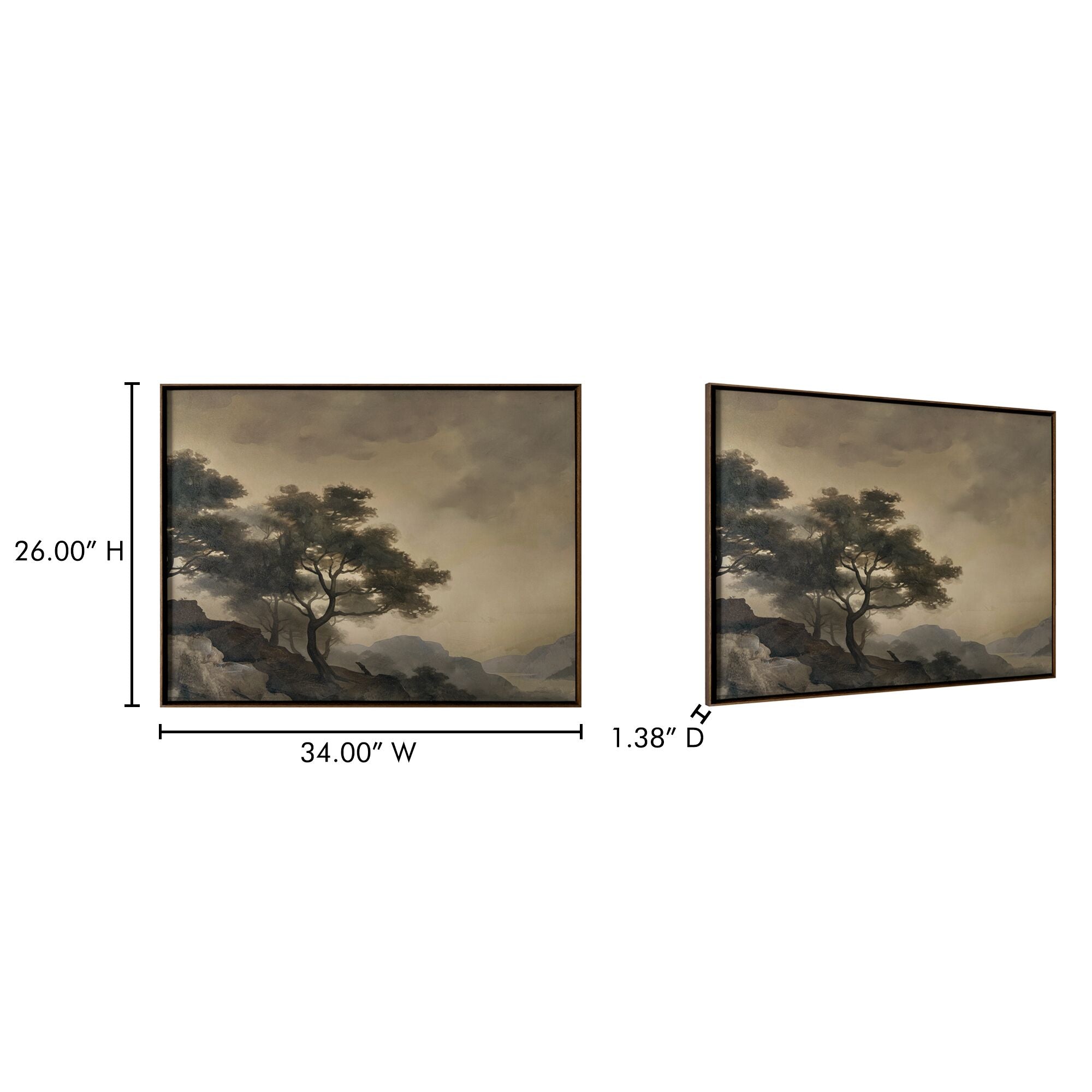 Reverie framed painting by Moe's Home Collection, canvas, soft brushwork multicolor composition