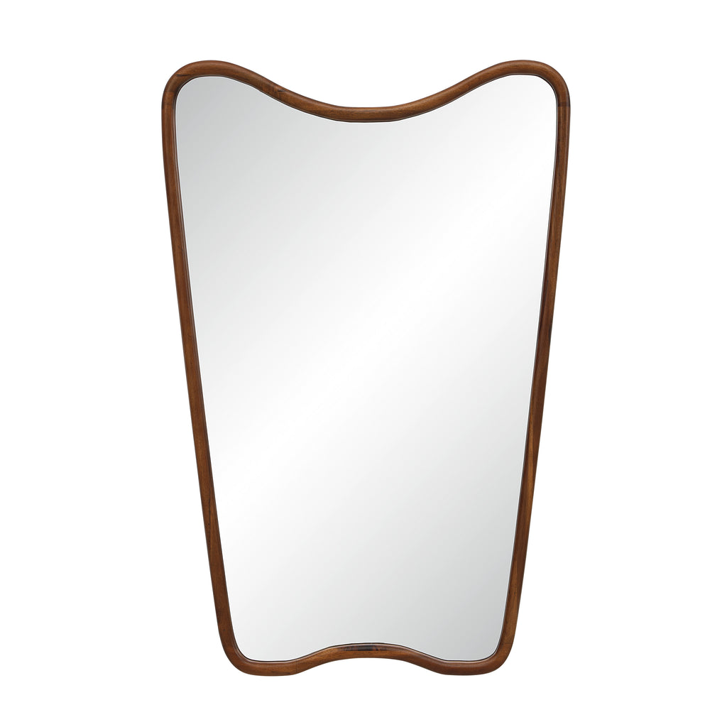 Reverie wall mirror by Renwil, wood, walnut finish