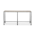 River console table by Moe's Home Collection, Botticino marble top, warm beige gold veining