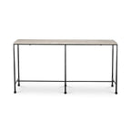 River console table by Moe's Home Collection, Botticino marble top, warm beige gold veining