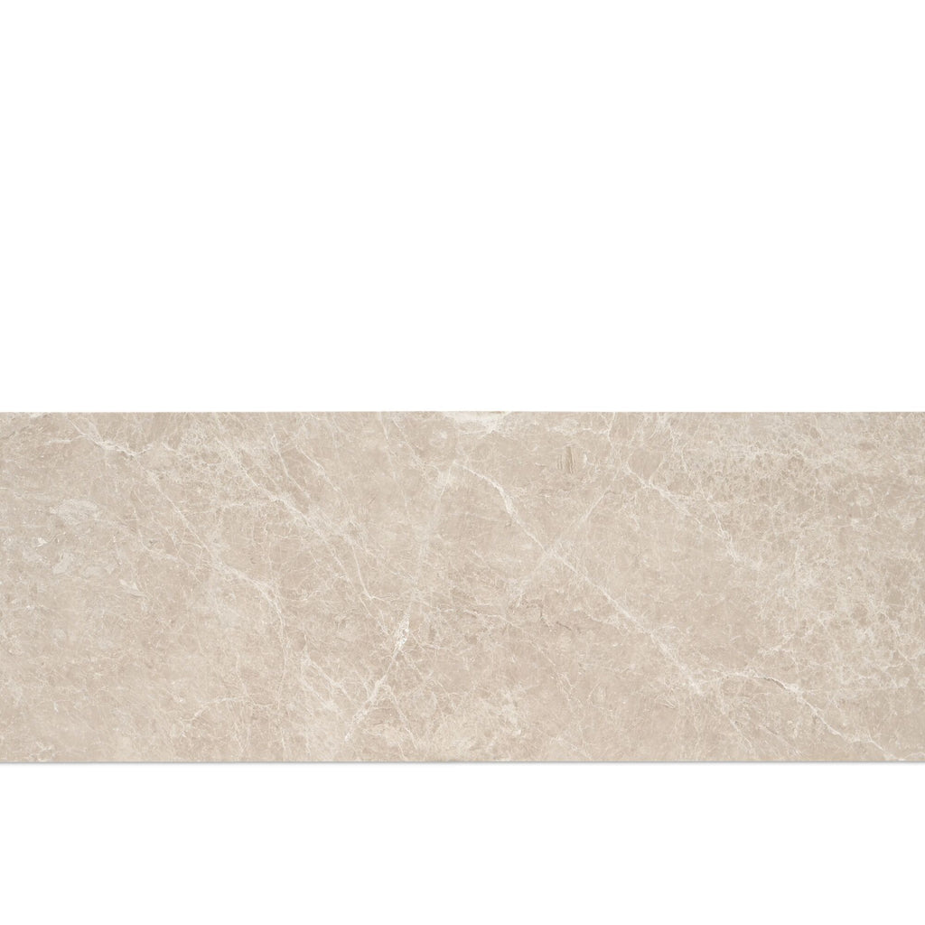 River console table by Moe's Home Collection, Botticino marble top, warm beige gold veining