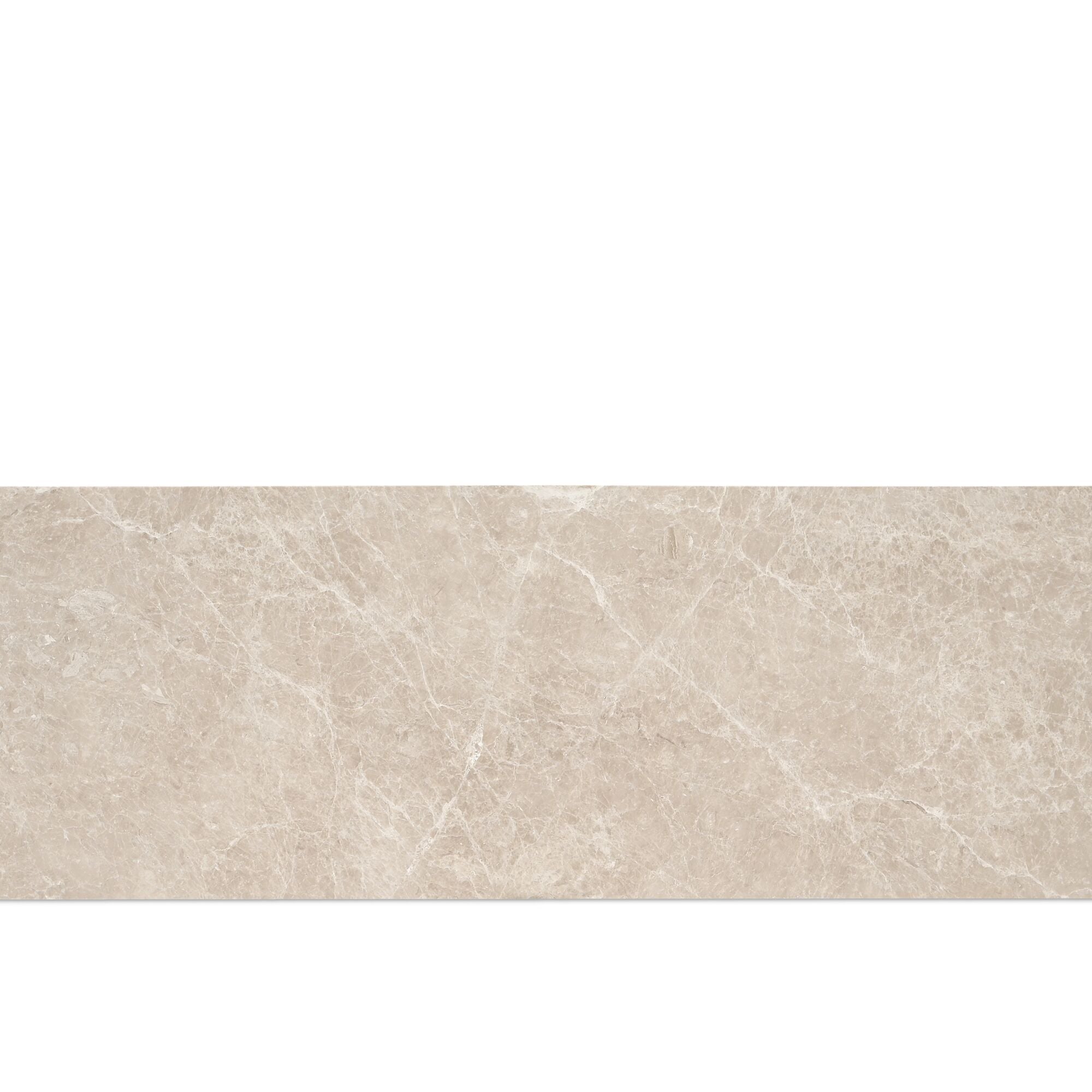 River console table by Moe's Home Collection, Botticino marble top, warm beige gold veining