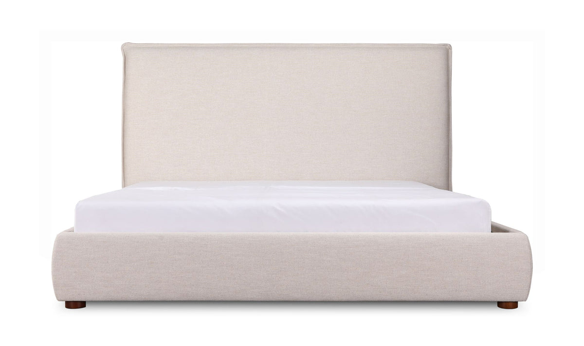 Luzon Queen Bed Tall Headboard Wheat