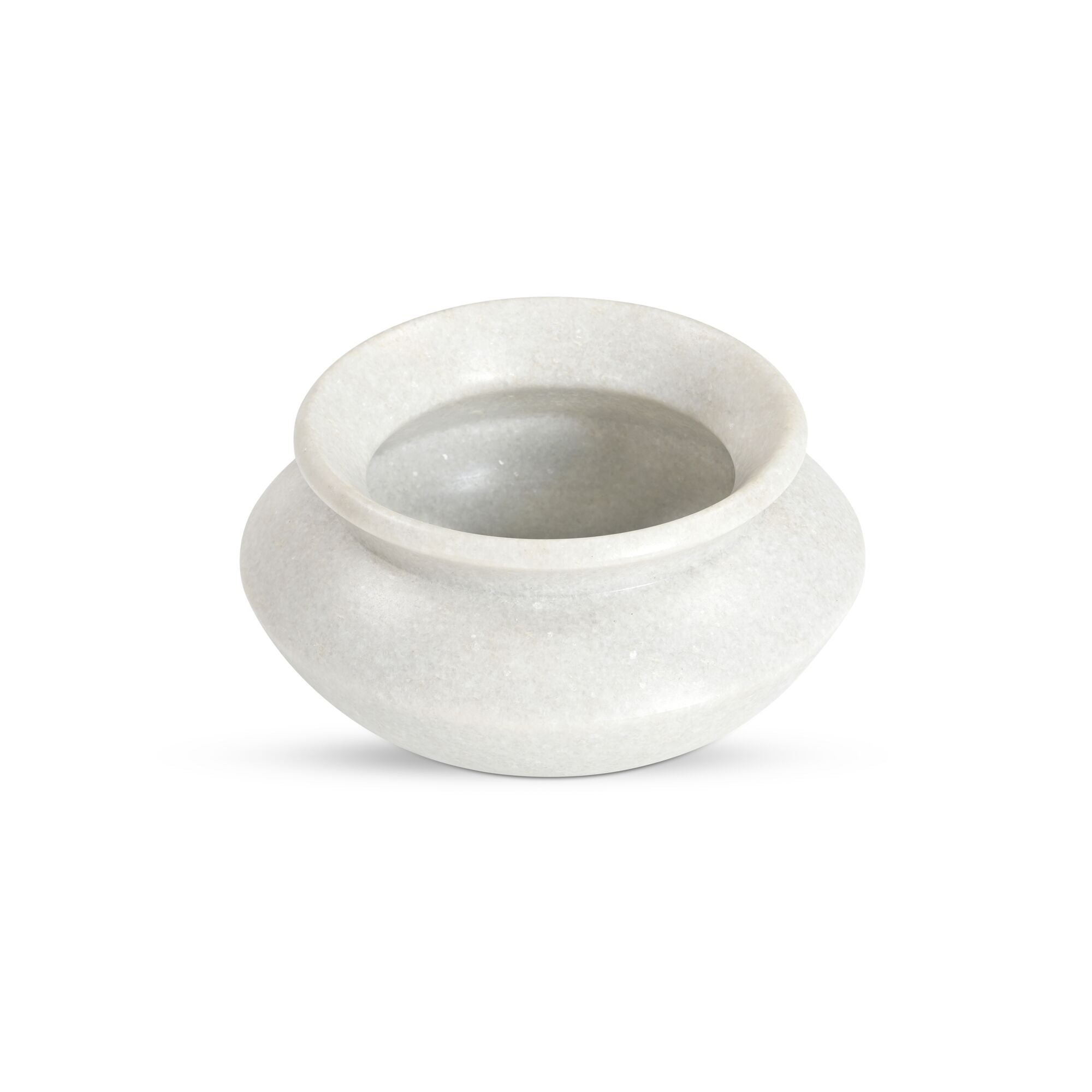 Romano vessel by Moe's Home Collection, Rajnagar white marble, wide-shouldered