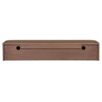 Round Off floating console table by Moe's Home Collection, solid wood, walnut finish