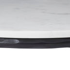 Rowena coffee table by Renwil, banswara marble, cast aluminum base
