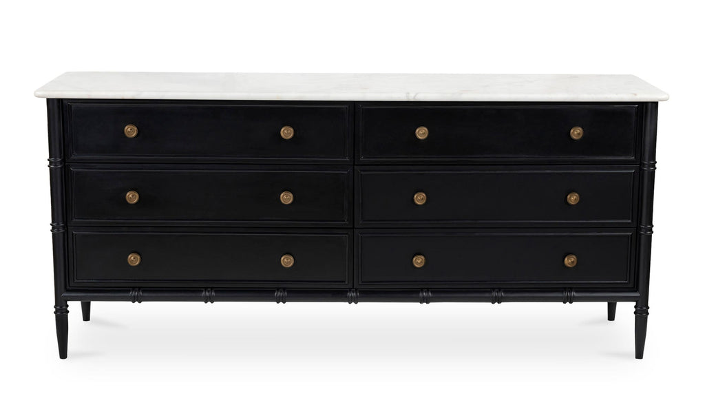 Eleanor 6 Drawer Dresser Black