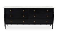 Eleanor 6 Drawer Dresser Black