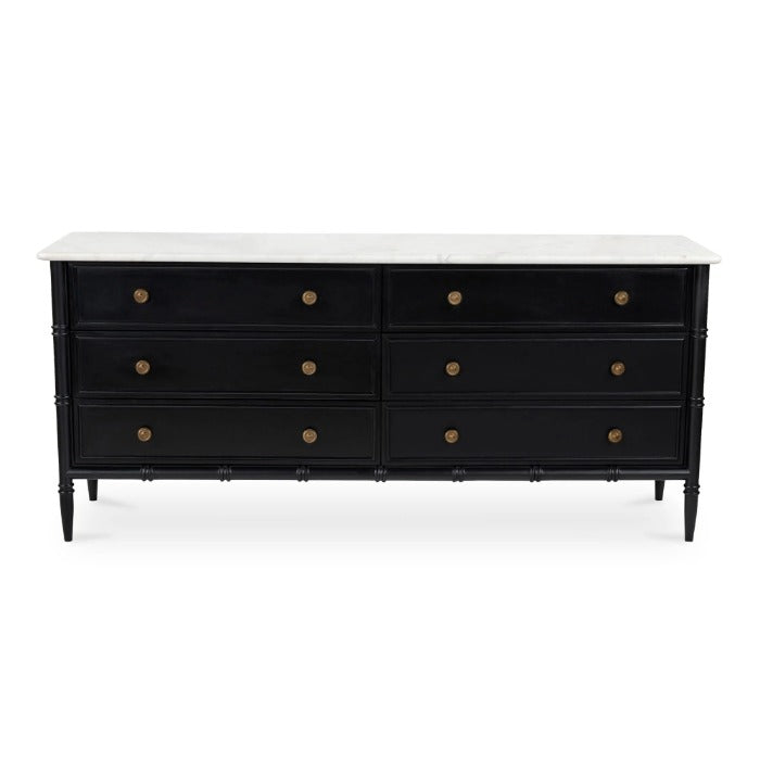 Eleanor Marble 6 Drawer Dresser