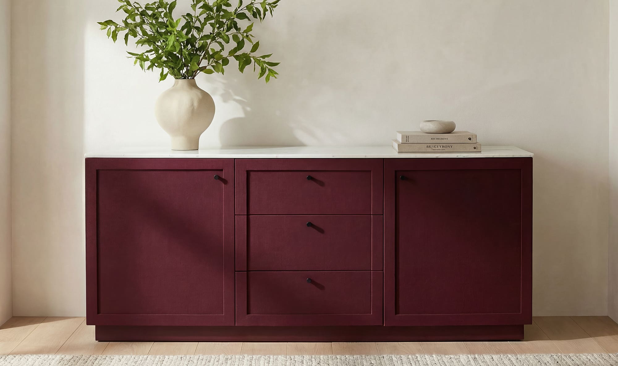 Nadine Sideboard Deep Burgundy view 3