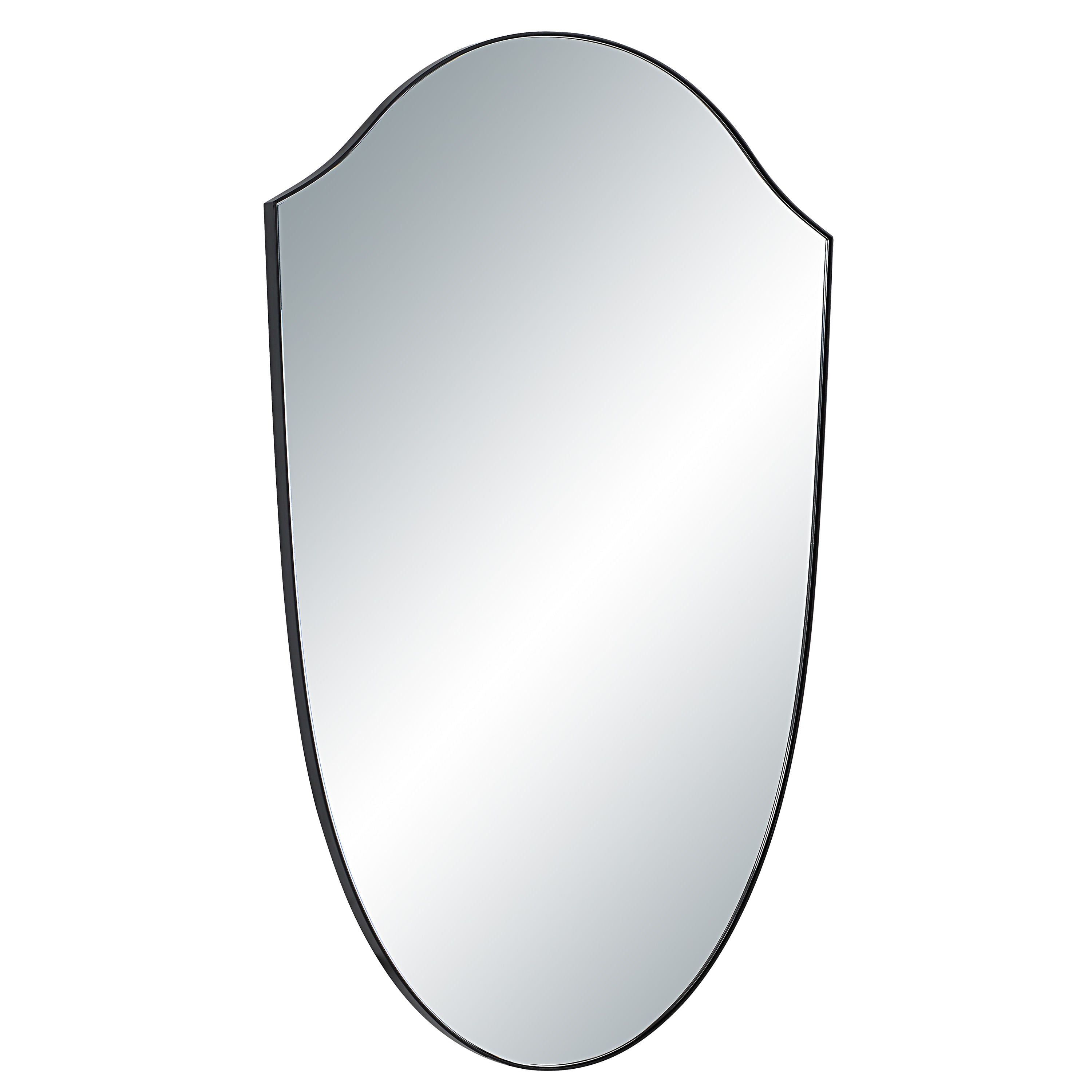 Ryker wall mirror by Renwil, iron, matte black finish