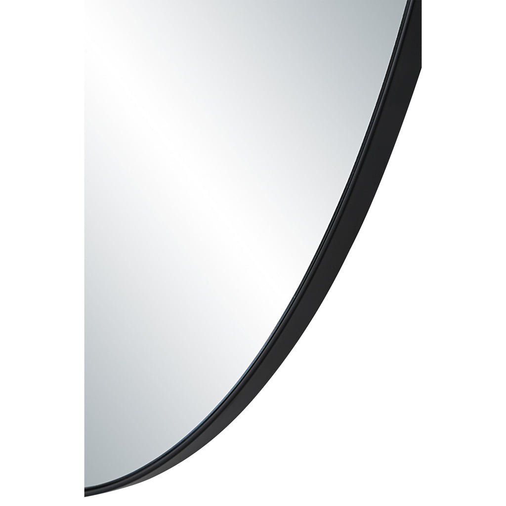Ryker wall mirror by Renwil, iron, matte black finish