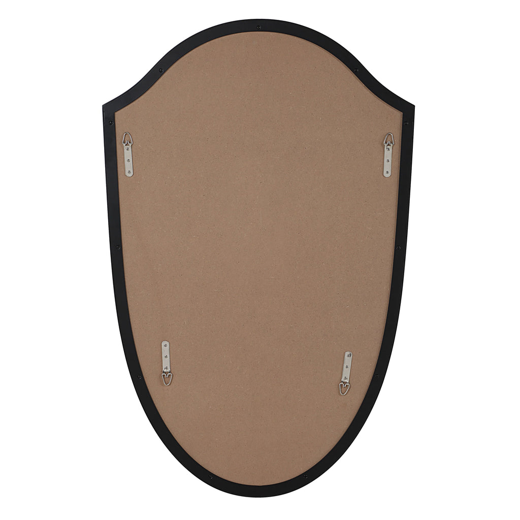 Ryker wall mirror by Renwil, iron, matte black finish