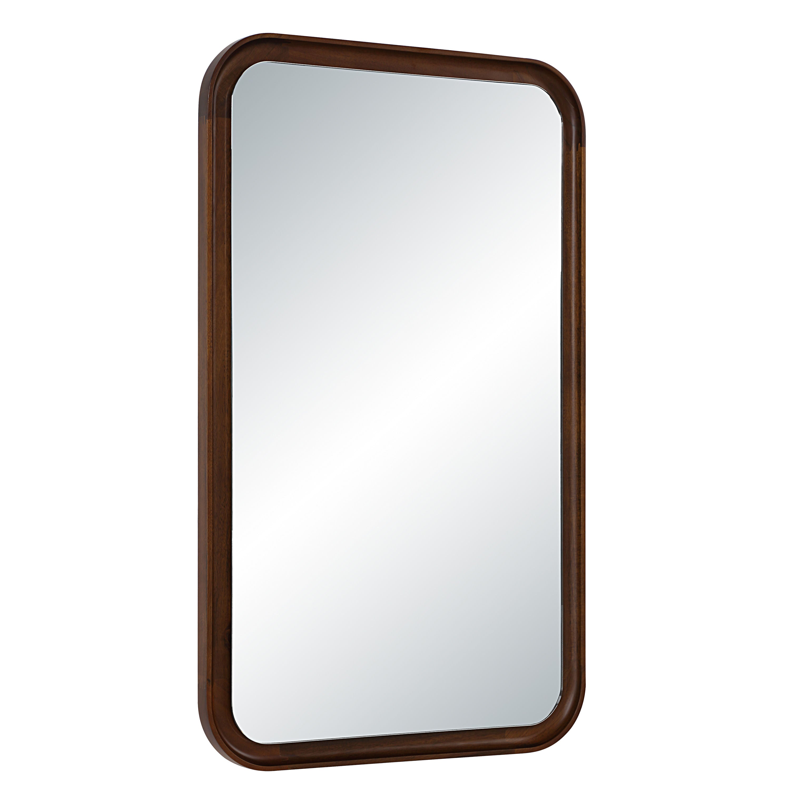 Salvia wall mirror by Renwil, mimosaceae wood, walnut finish