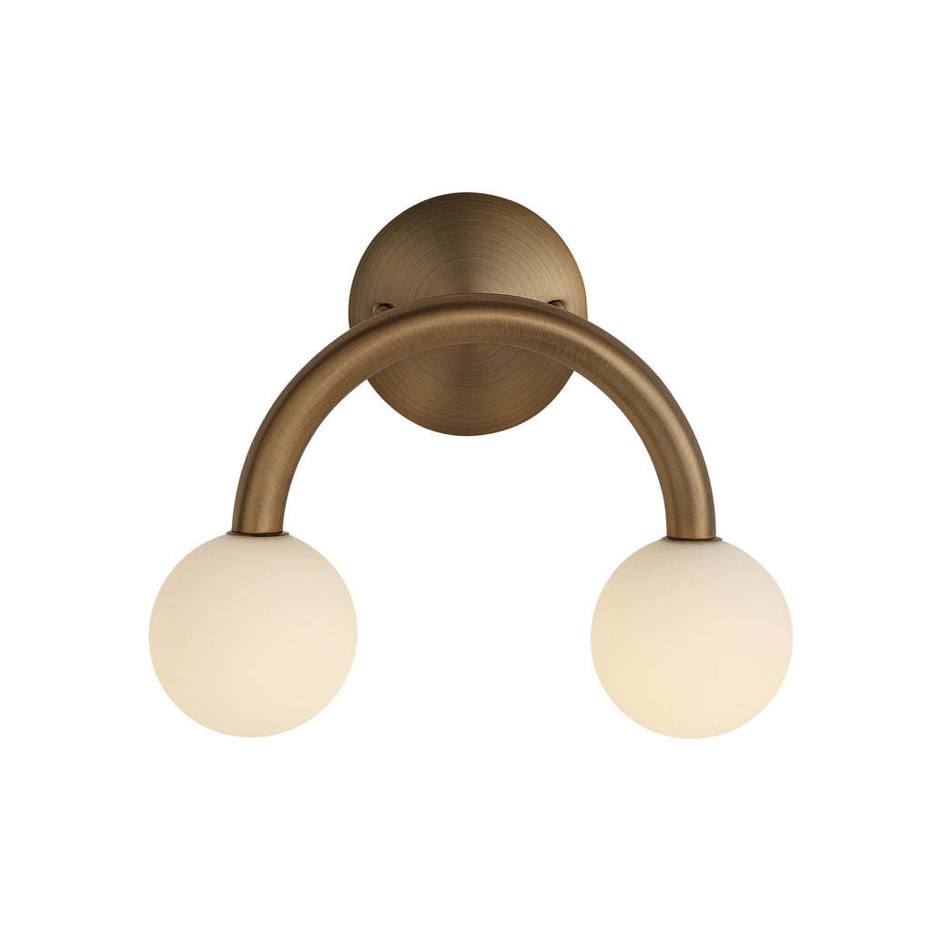 Santi wall sconce by Renwil, iron, dark brushed brass finish