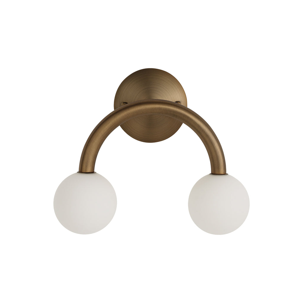 Santi wall sconce by Renwil, iron, dark brushed brass finish