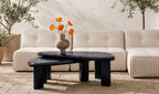 Sophie Outdoor Nesting Coffee Tables Charcoal Lacquer view 2