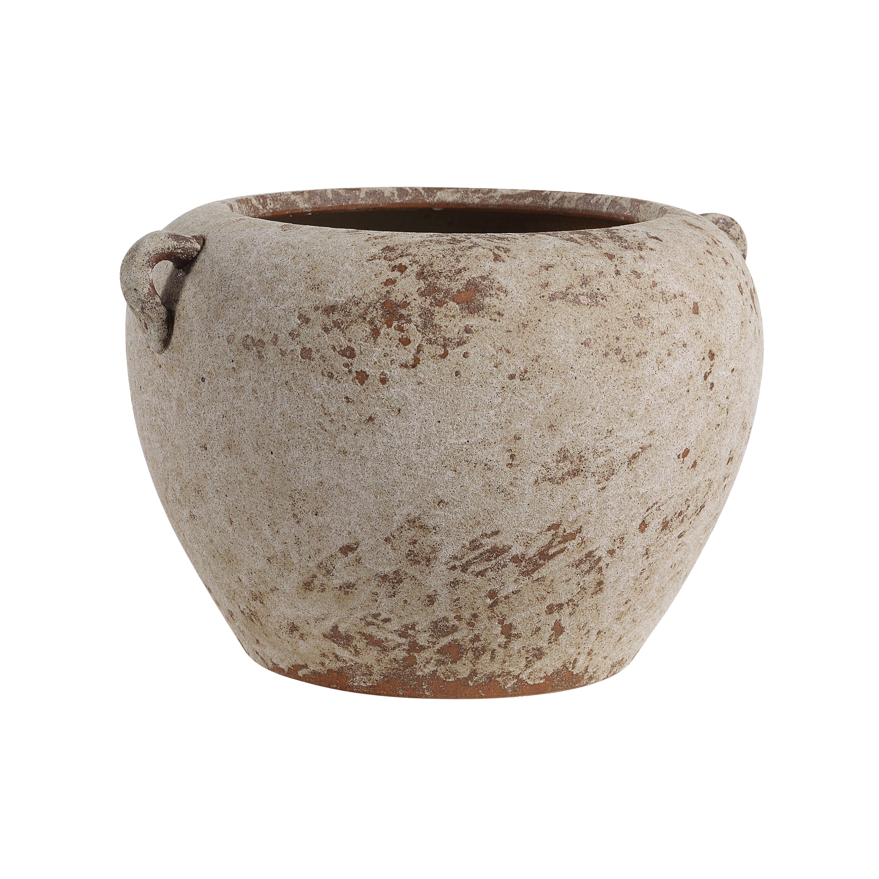 Severn vase by Renwil, terracotta, antique beige, hand-finished